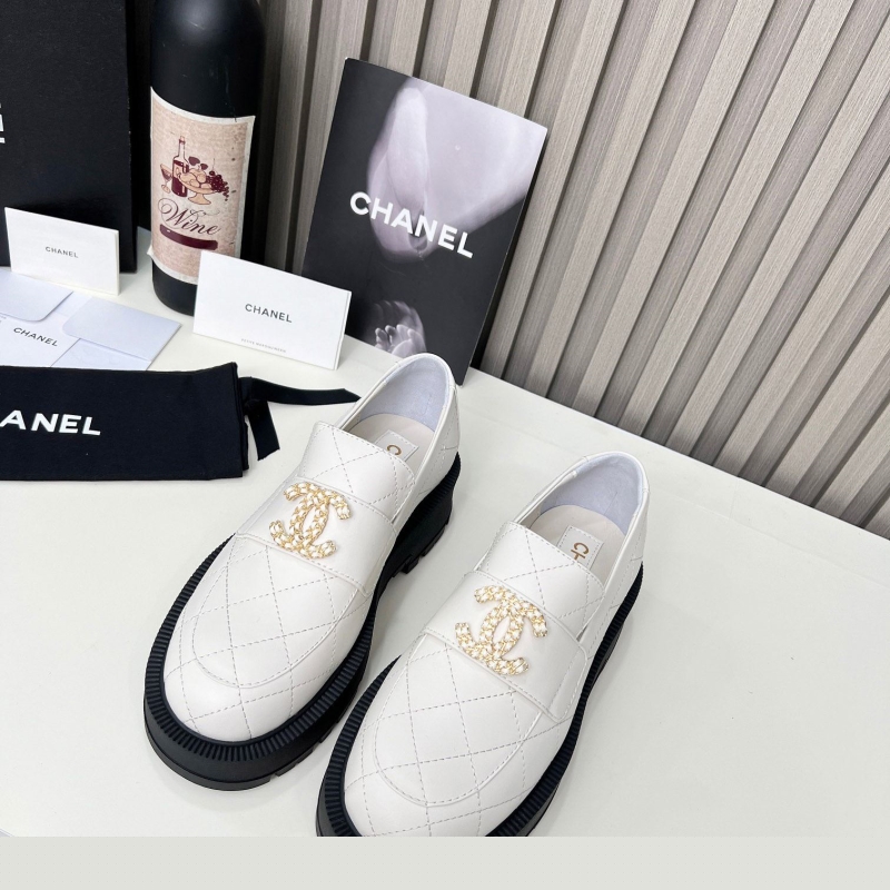 Ch*el leather shoes